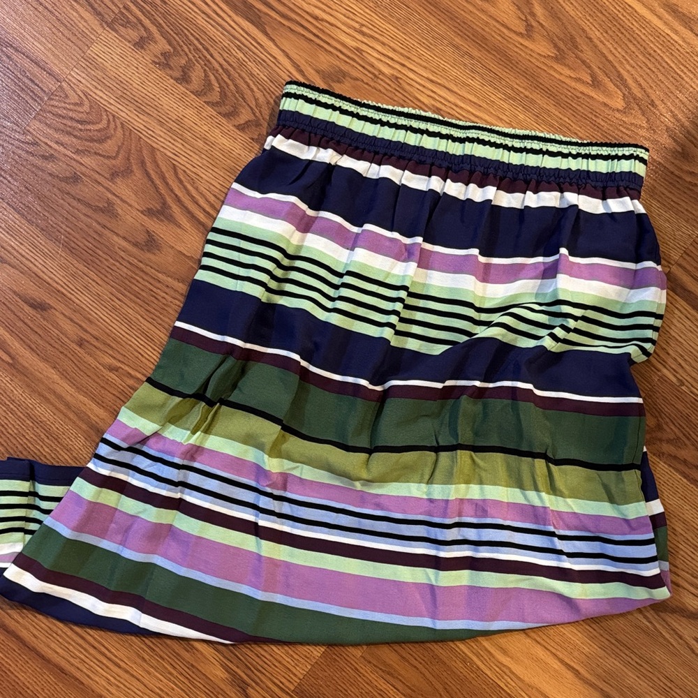 LOFT Striped Multicolor Women's Midi Skirt, Small